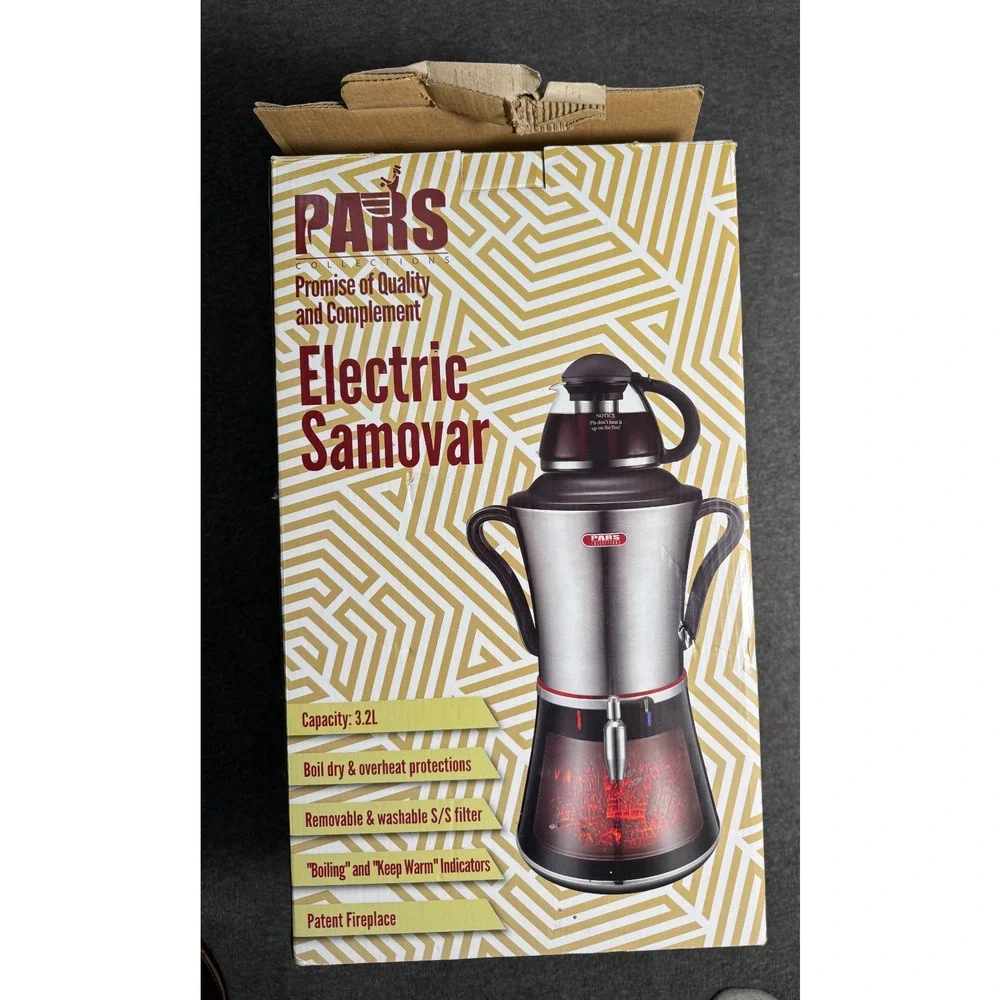 PARS Electric Samovar Fireplace Design 3.2L - Missing Lever - RARE